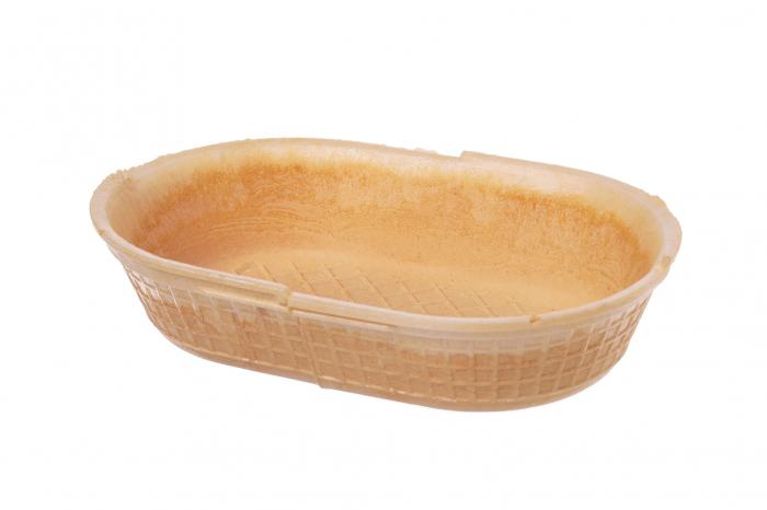 Waffel Schale oval 250ml 15,5 x 10,0 x 3,7 cm